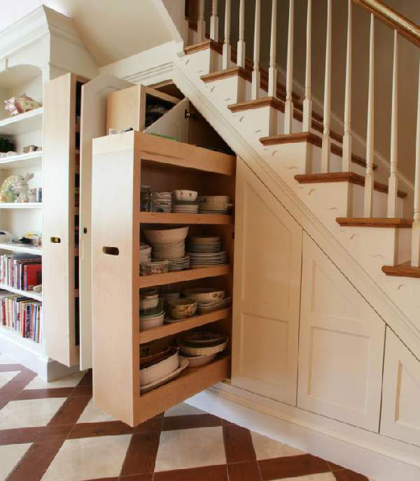 Cabinet Under The Stairs In A Private House Stylish And