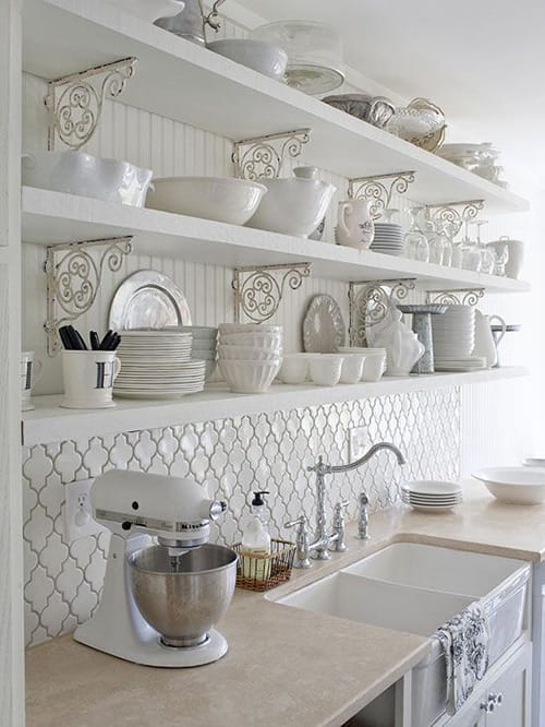 Classical Open Kitchen Cabinets