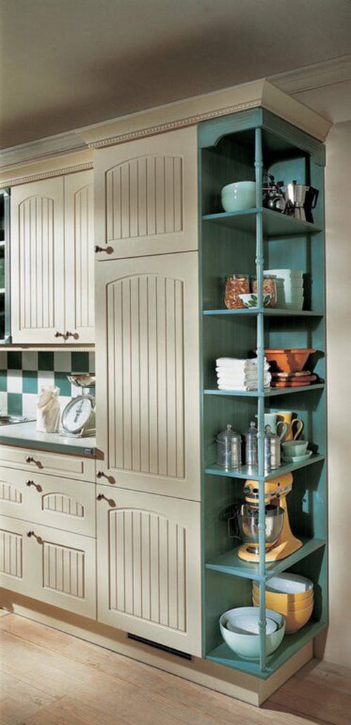 Retro Open Kichen Cabinets
