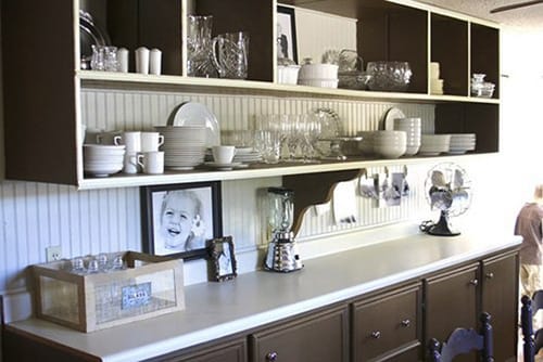 Traditional Open Kitchen Cabinets