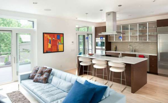 Living room kitchen design: ideas, layout options and trends 2020 ...
