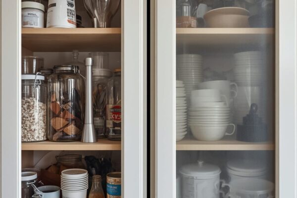 Frosted Glass Kitchen Cabinets: A Soft, Clutter-Hiding Modern Look